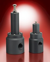 1/2 Inch (in) National Pipe Thread (NPT) Polyvinyl Chloride (PVC) Relief/Bypass/Back Pressure Valve with Fluorocarbon (FKM) Seal - 2