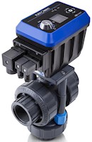 1/2 Inch (in) National Pipe Thread (NPT) Polyvinyl Chloride (PVC) Electrically Actuated Ball Valve with Fluorocarbon (FKM) Seal (TCAFEN5-1-050VT-PV)