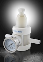 20 Millimeter (mm) Spigot (ASAHI) Polyvinylidene Fluoride (PVDF) Positive Shut-off Design Ultrapure Pressure Regulator with Polytetrafluoroethylene (PTFE) Seal - 2