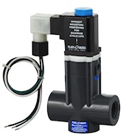1/4 Inch (in) National Pipe Thread (NPT) Polyvinyl Chloride (PVC) Solenoid Valve with Fluorocarbon (FKM) Seal (EASYMT2V12W24-120/60-PV)