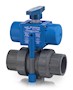 1-1/4 Inch (in) National Pipe Thread (NPT) Polyvinyl Chloride (PVC) Air Actuated Ball Valve with Ethylene Propylene Diene Monomer (EPDM) Seal (ABRA125EPT-PV)
