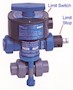 3/8 Inch (in) National Pipe Thread (NPT) Polyvinyl Chloride (PVC) Air Actuated Ball Valve with Ethylene Propylene Diene Monomer (EPDM) Seal (ABVA037EPT-PV-LS) - 3
