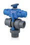 Three-Way Air Actuated Polyvinyl Chloride (PVC) Ball Valves