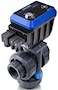1/2 Inch (in) National Pipe Thread (NPT) Polyvinyl Chloride (PVC) Electrically Actuated Ball Valve with Fluorocarbon (FKM) Seal (TCAFE5-1-050VT-PV)